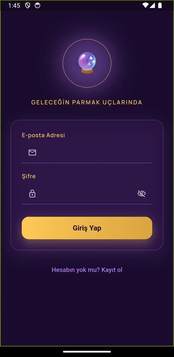 B-Fal giriş ekranı
